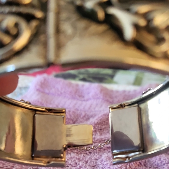 Vintage silver/gold tone Bangle Bracelet - Picture 5 of 7